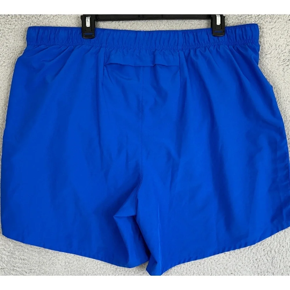 Nike Shorts Mens 2XL Blue Dri-Fit Running Lined Athletic Stretch Waist Swoosh